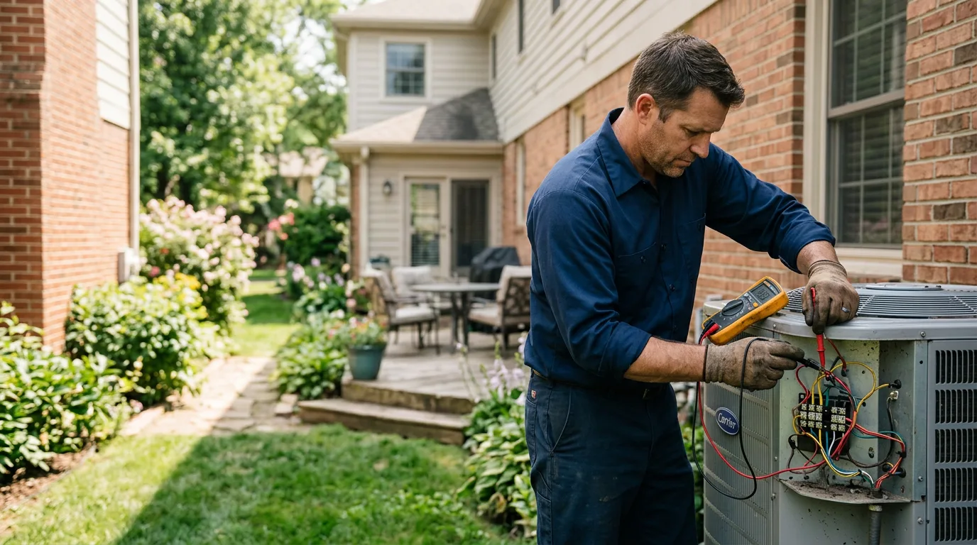 HVAC technician working near Shaw, MS